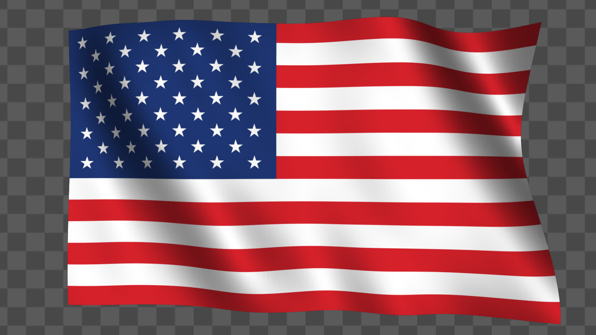 Usa America Flag Waving Animation
