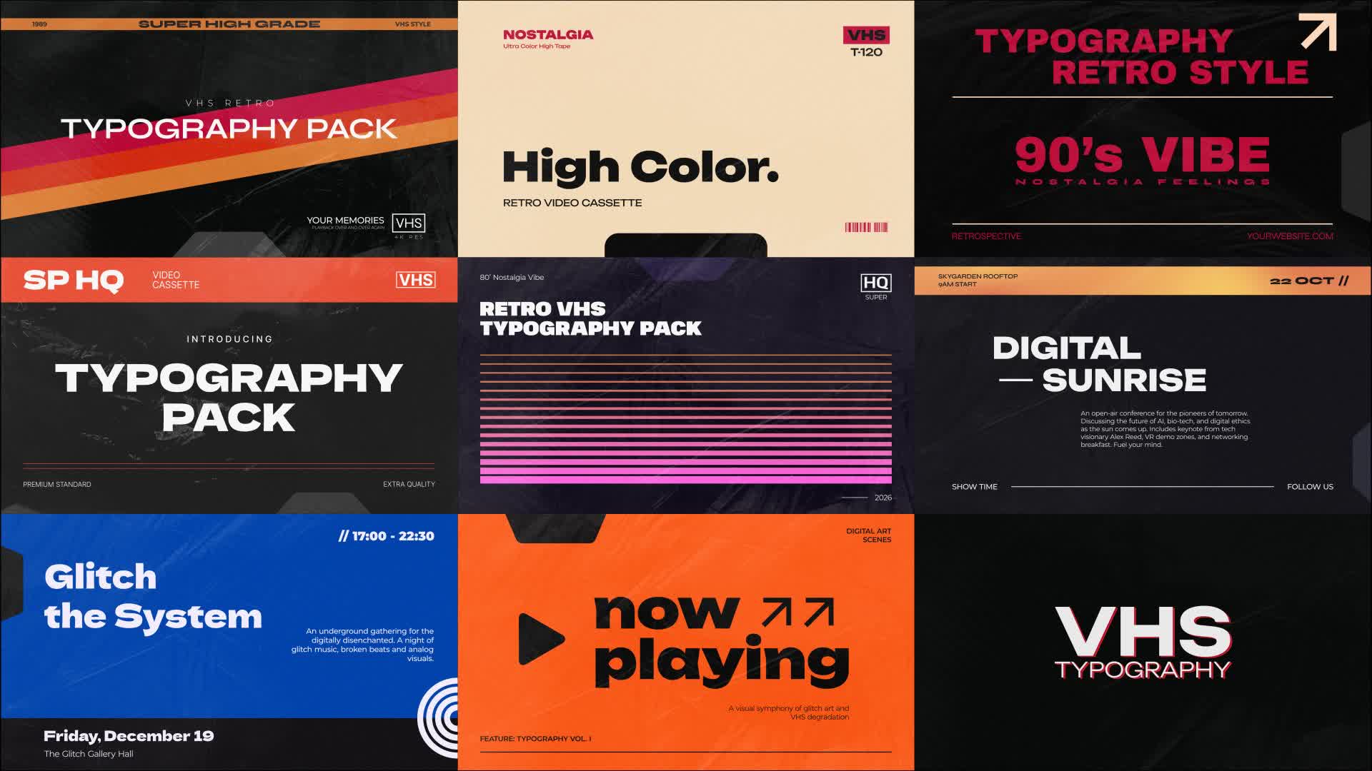 VHS Typography
