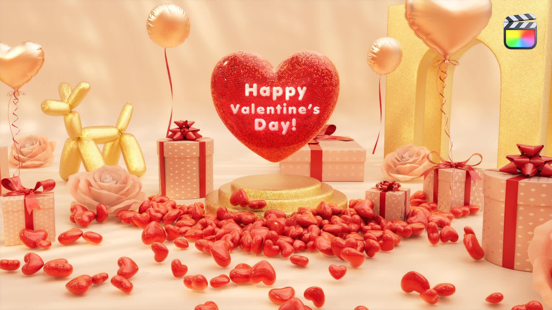 Valentine Day 3D Logo Intro