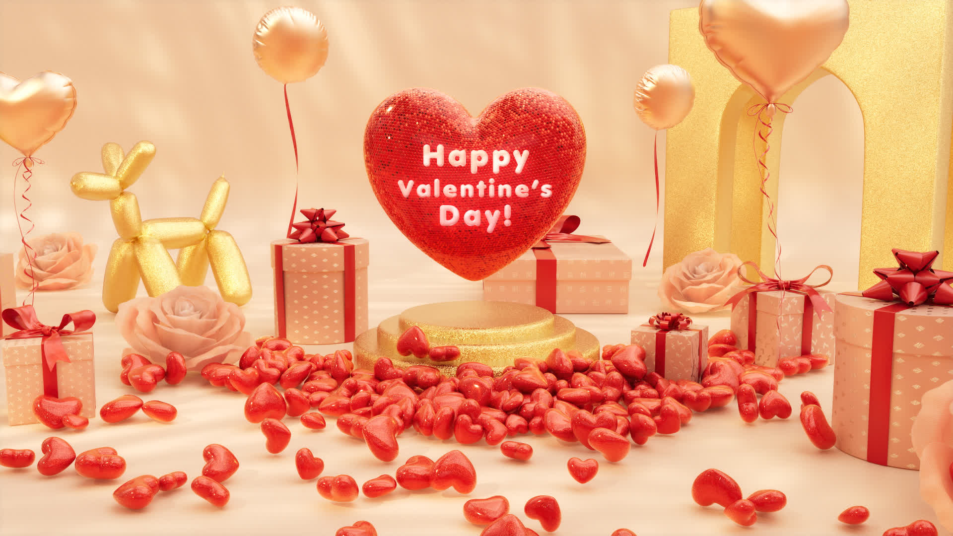 Valentine's Day 3D Logo Intro