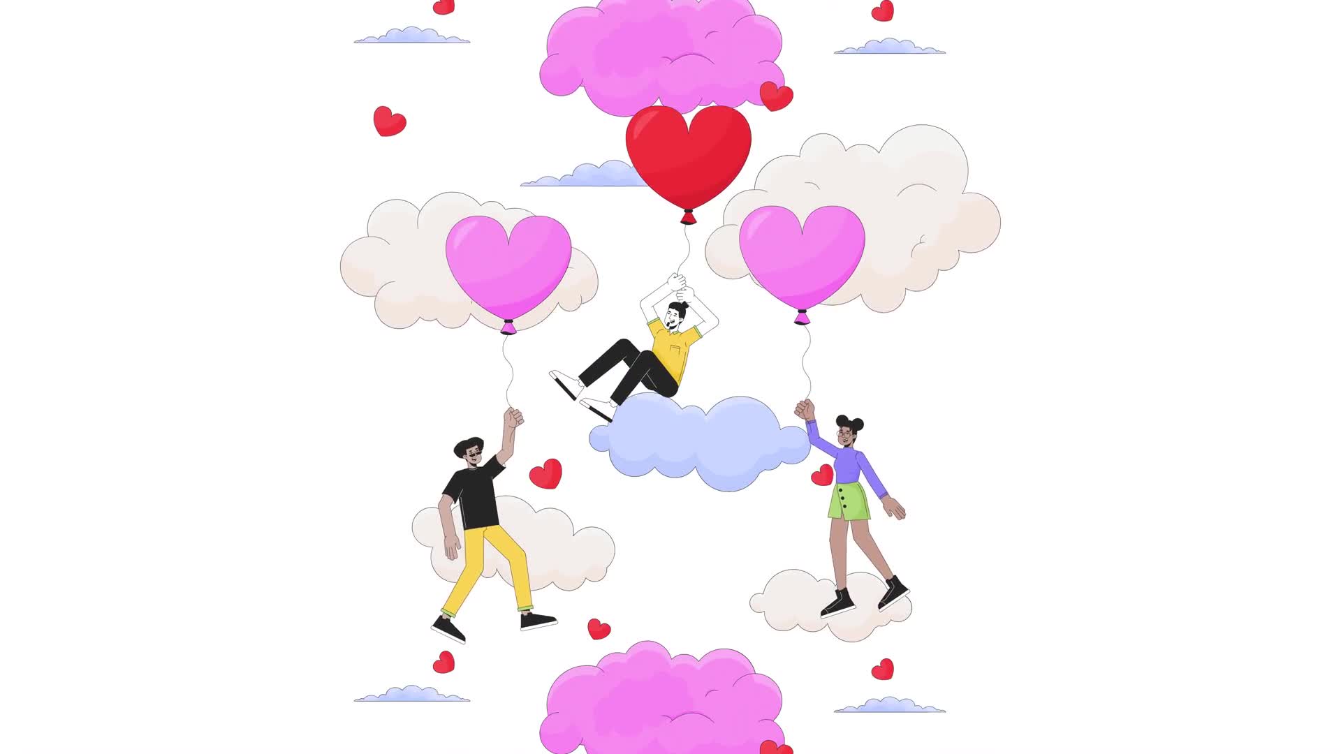 Valentine's Day Flying Characters On Alpha