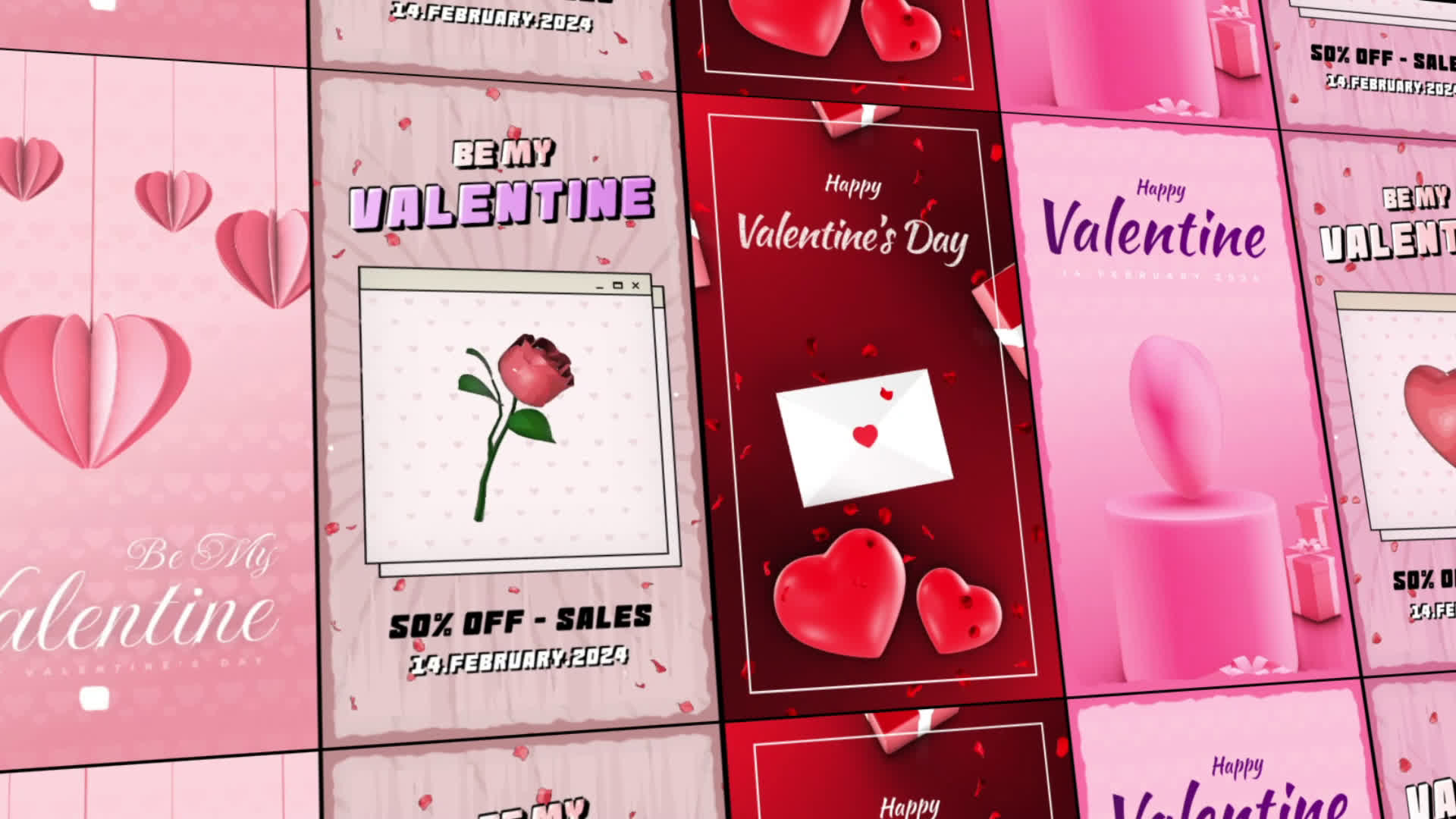 Pink Love Valentines Day Stories Pack