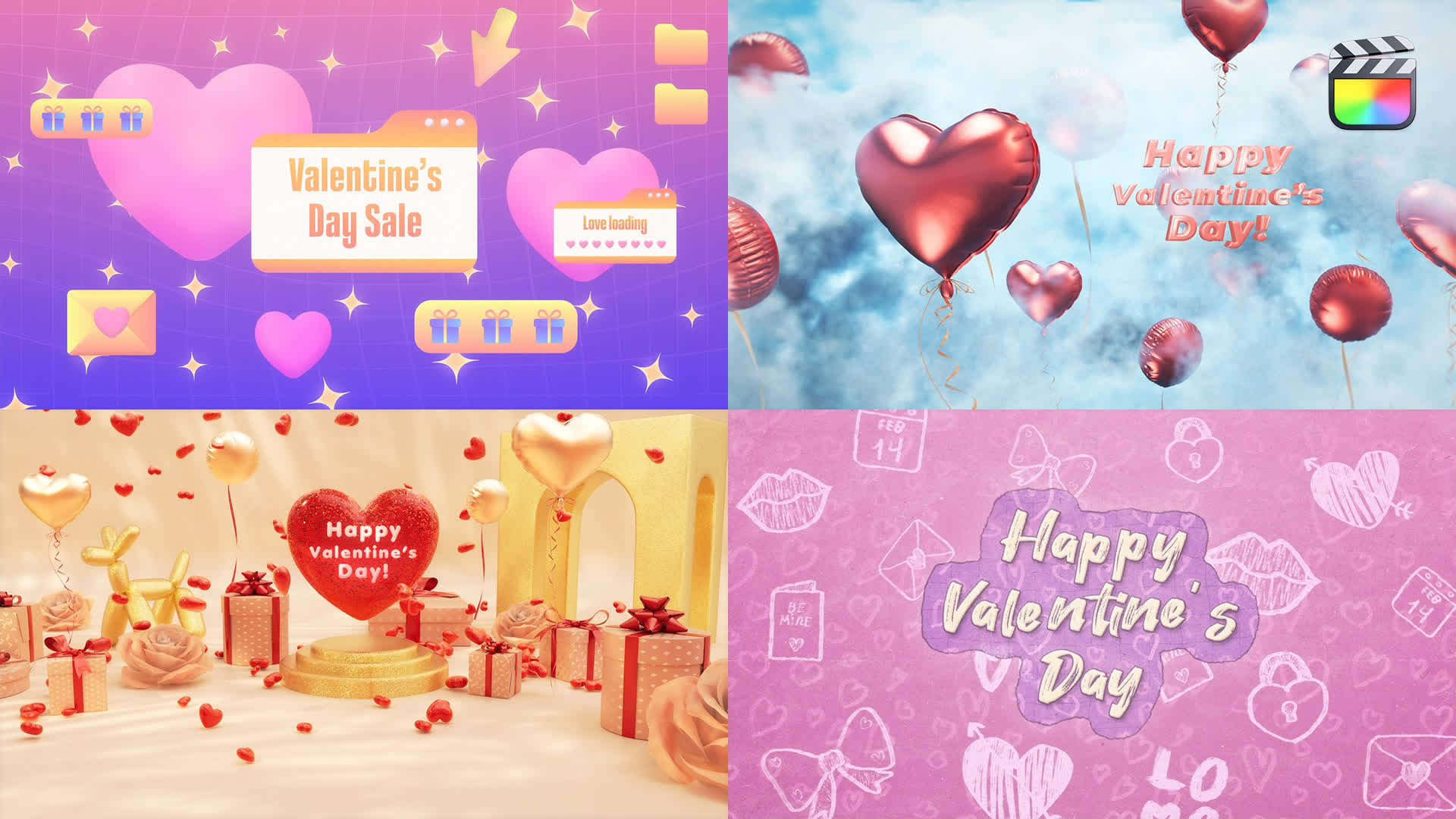 Valentines Day Titles Reveal Pack