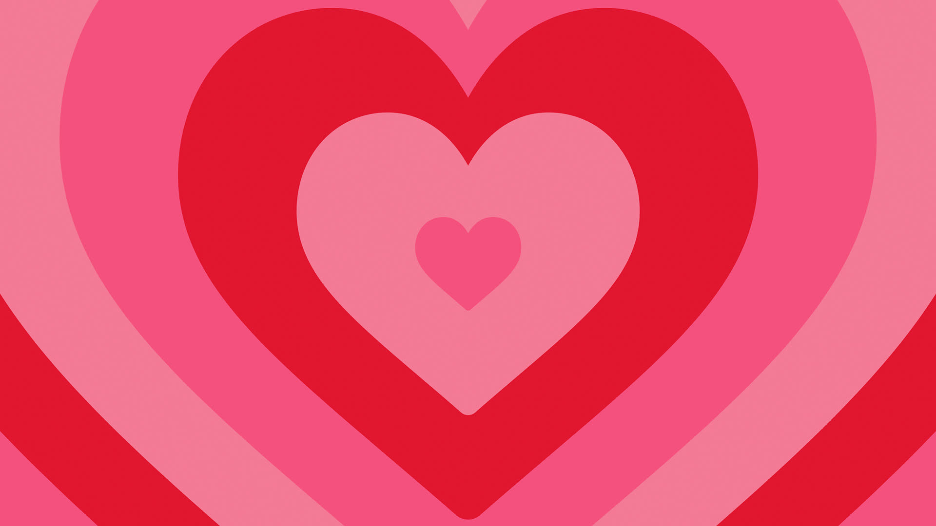 Valentine's Hearts Tunnel Background Loop Colors