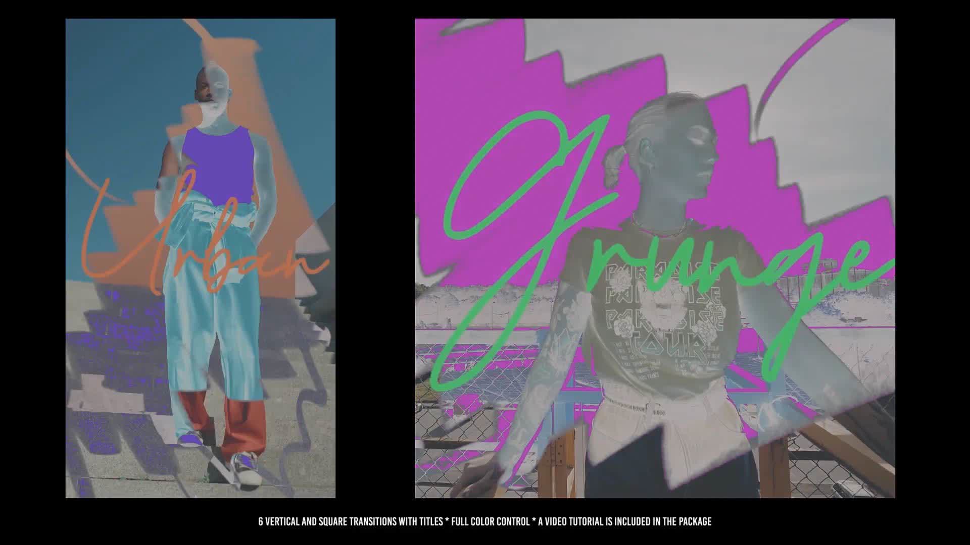 Vertical And Square Urban Strokes Transitions