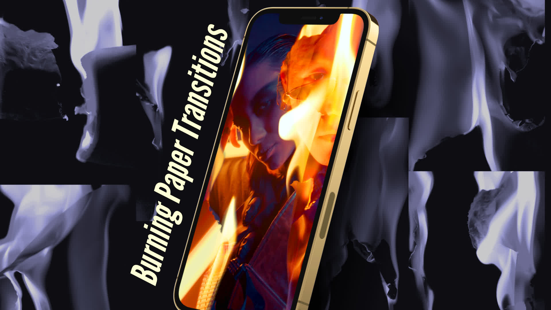 Vertical Burning Paper Transitions