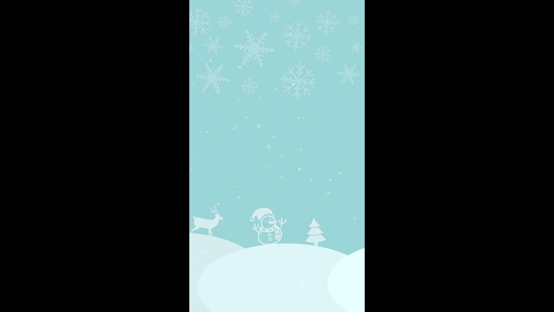 Vertical Christmas Background Dancing Deer Tree