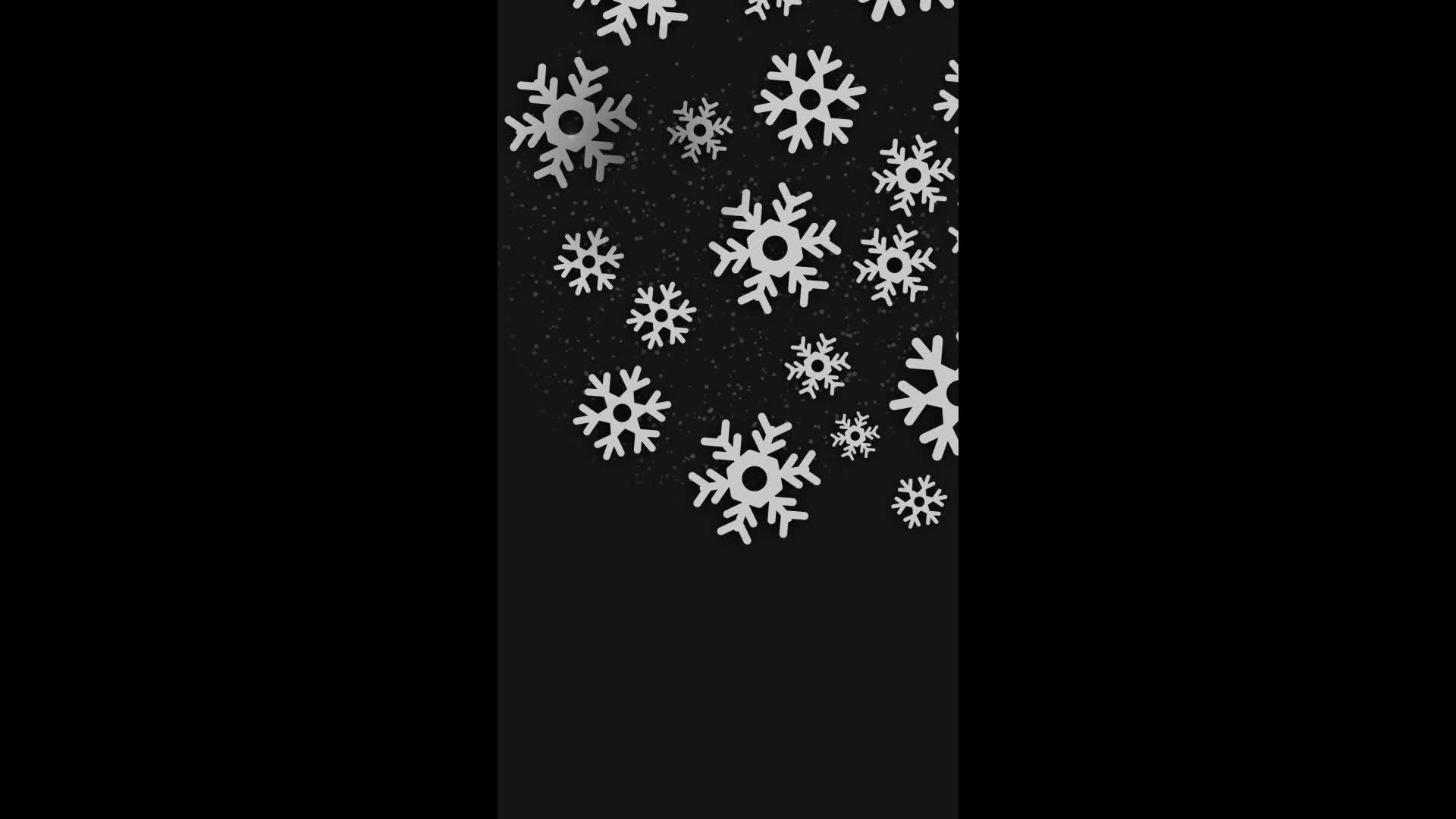 Vertical Christmas Background Falling Glitter Flakes