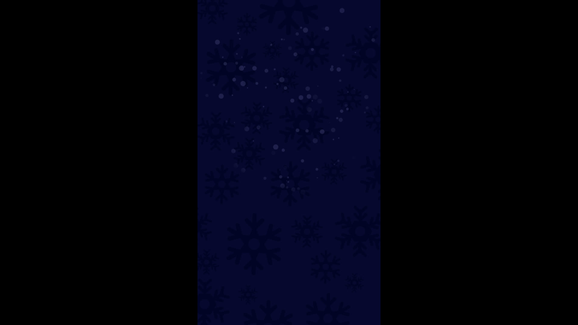 Vertical Christmas Background Rotating Snowflakes