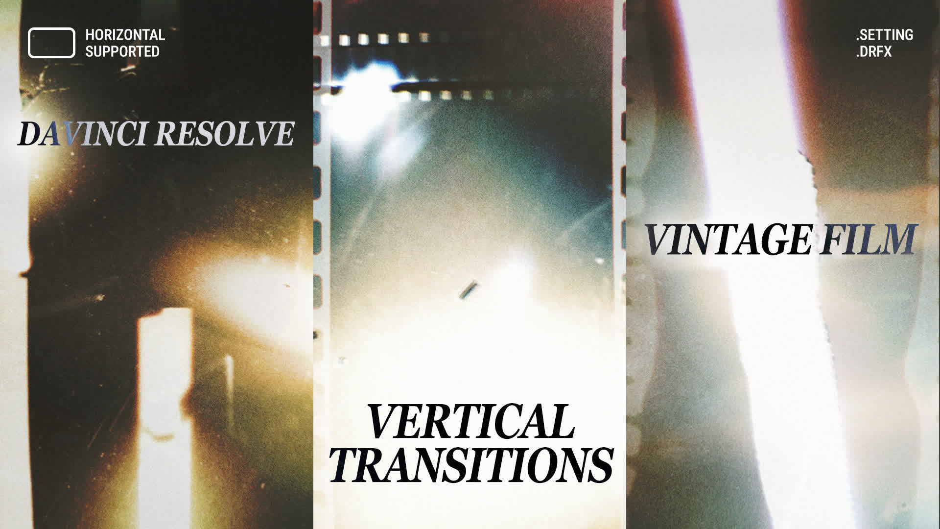 Vertical Vintage Film Transitions