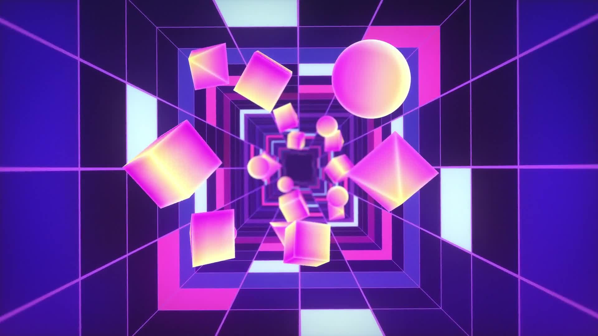 Vibrant Grid Flow Scene