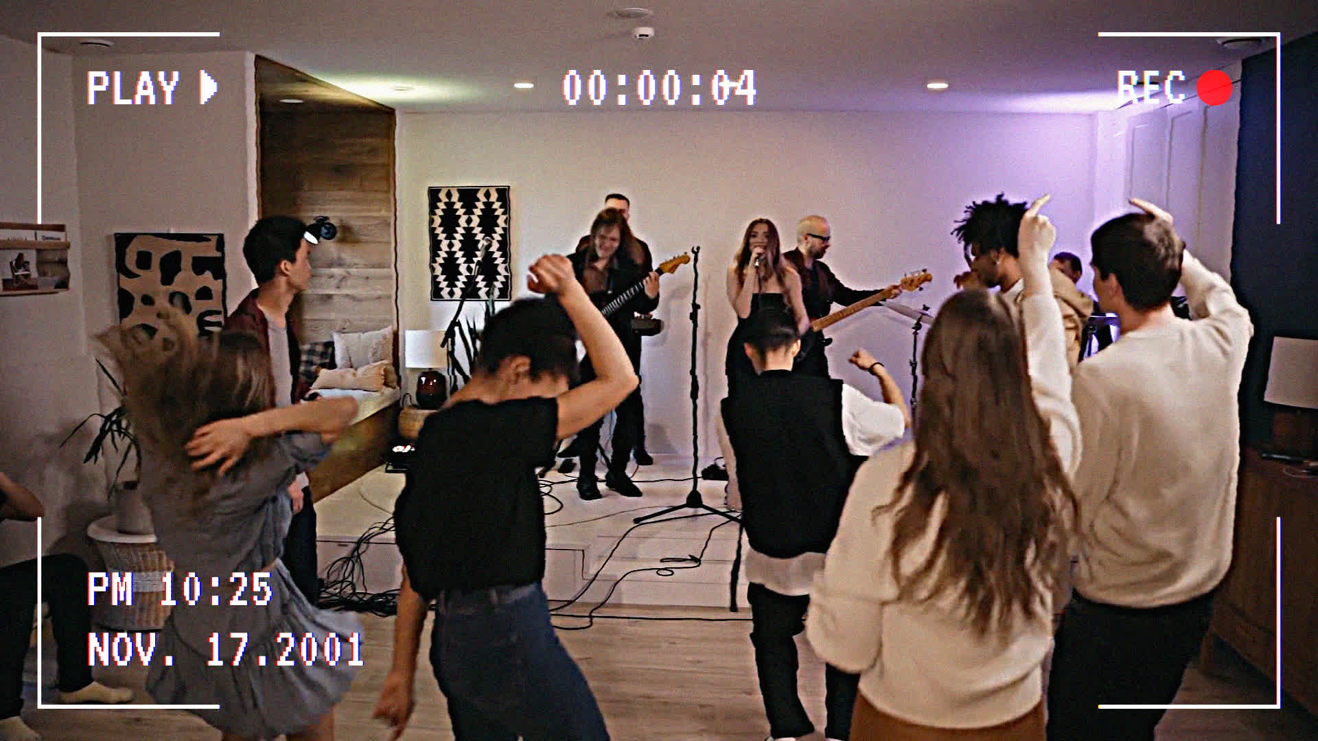 Video Recording Screen Overlay With Retro Effect