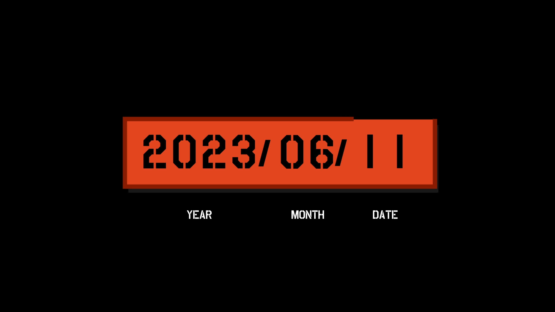 Vintage Style Date Label Counter