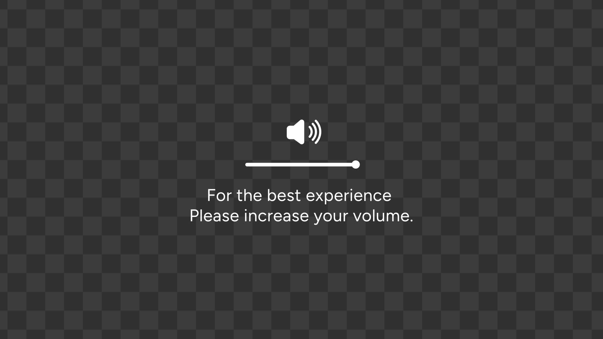 Volume Slider Speaker Icon With Best Experience Caption Animation