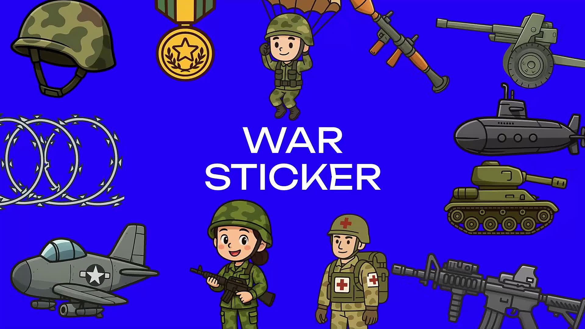 War Sticker Drag and Drop