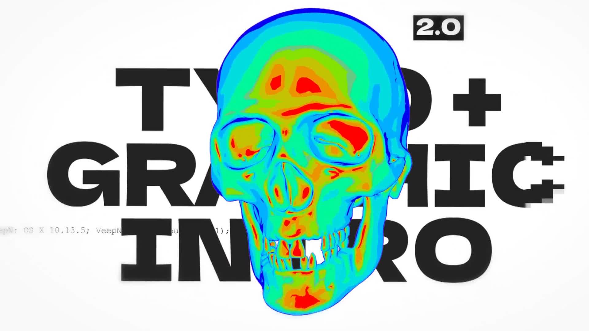 Warning Glitch Logo Reveal