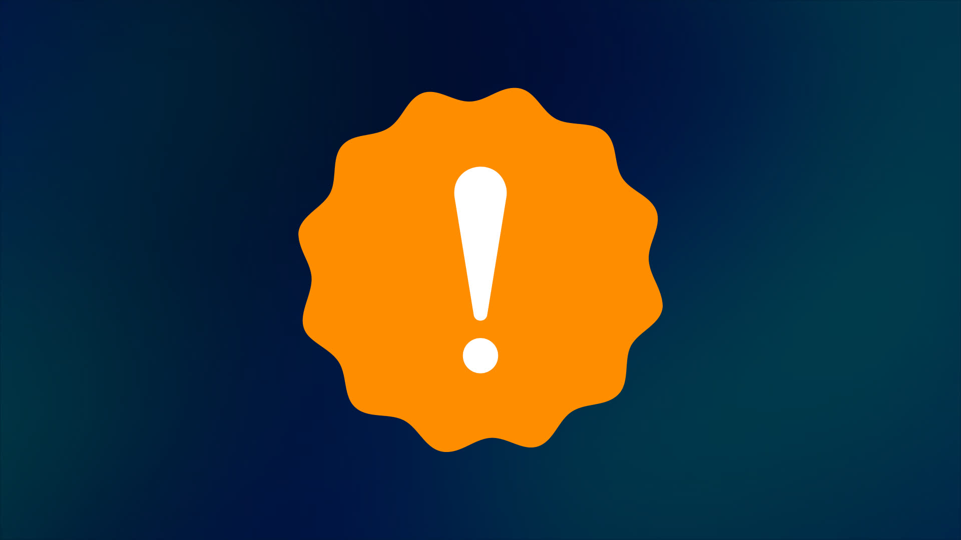 Wavy Badge Exclamation Mark Icon