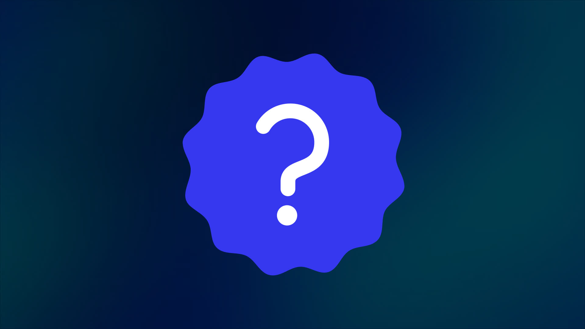 Wavy Badge Question Mark Icon