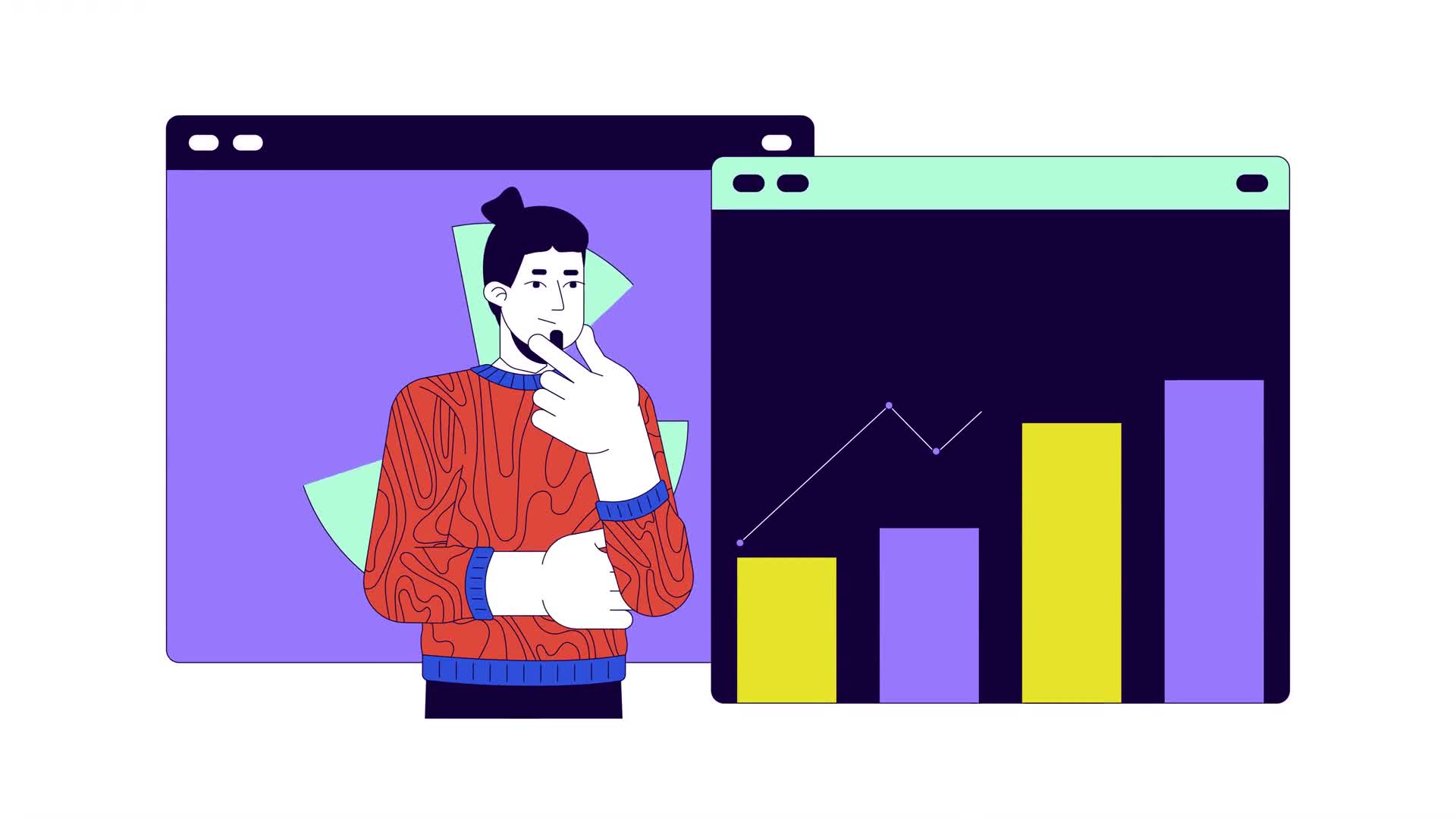 Web Data Analyst Line Animation