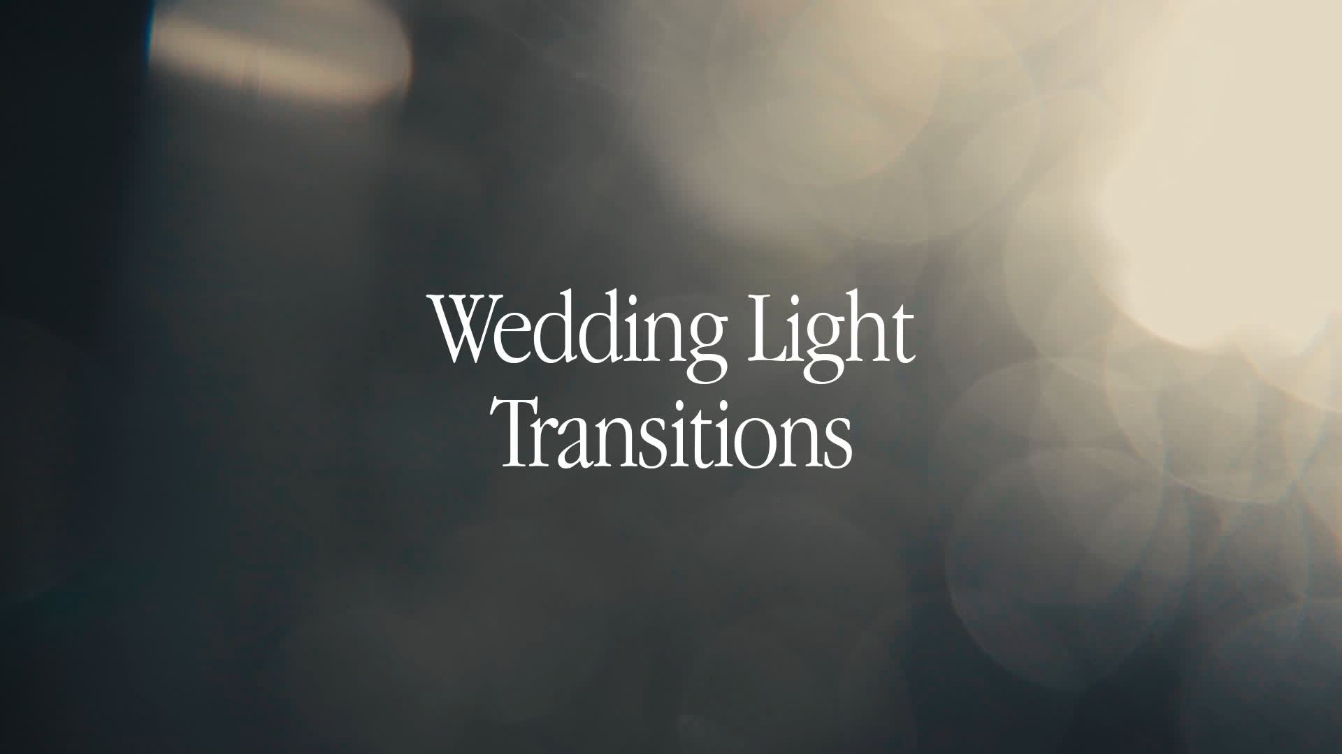 Wedding Light Transitions