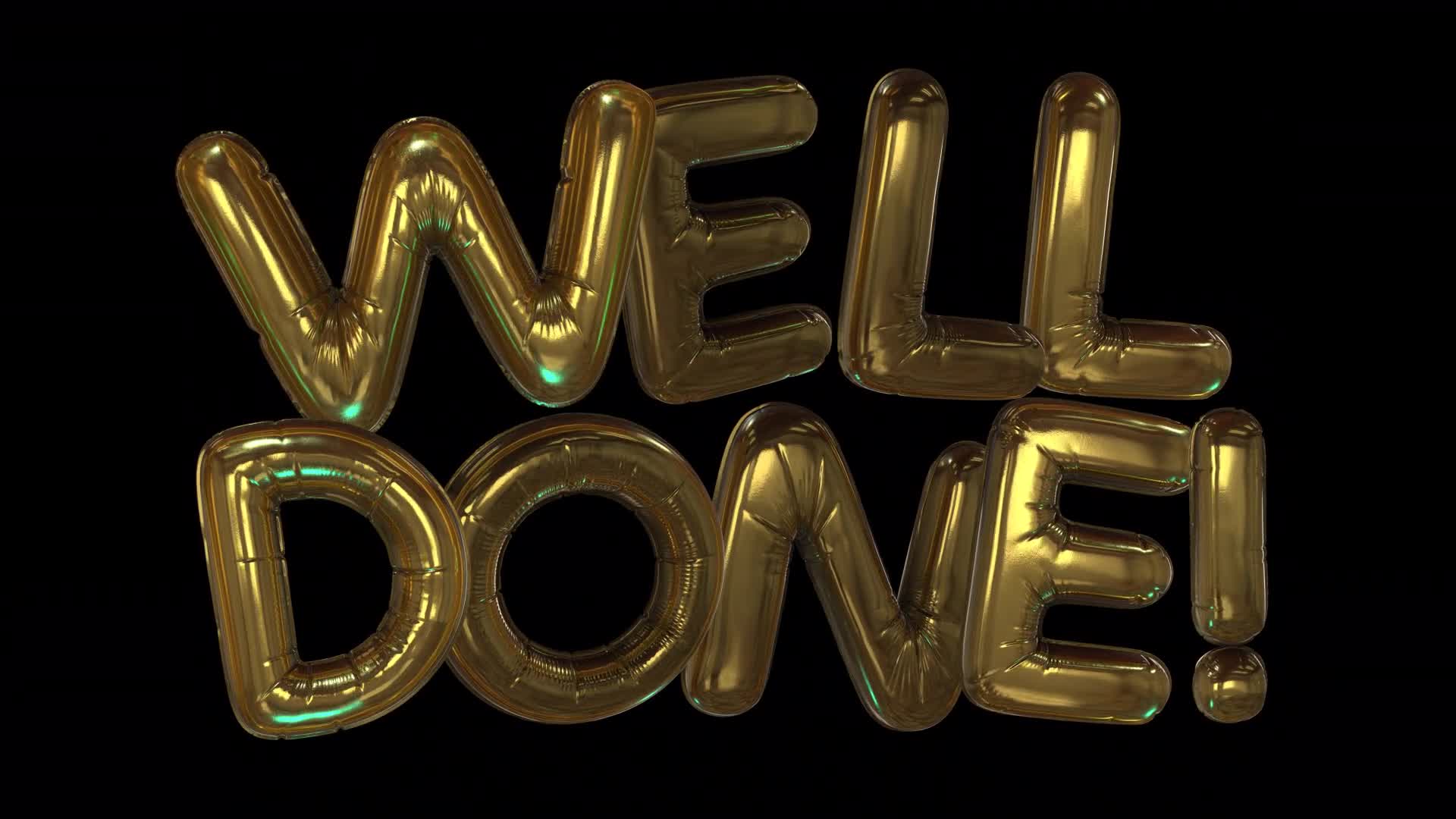 Well Done! 3D Balloon Caption