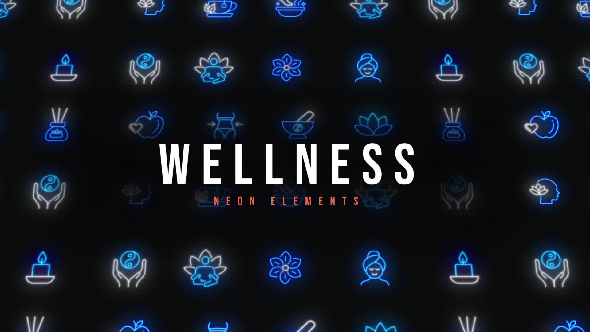 Wellness Neon Icons