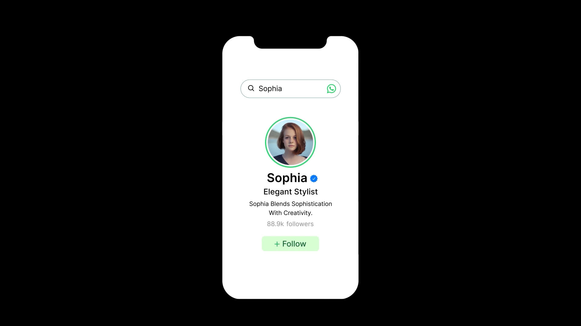 WhatsApp Channel Search Bar With Following State Reveal
