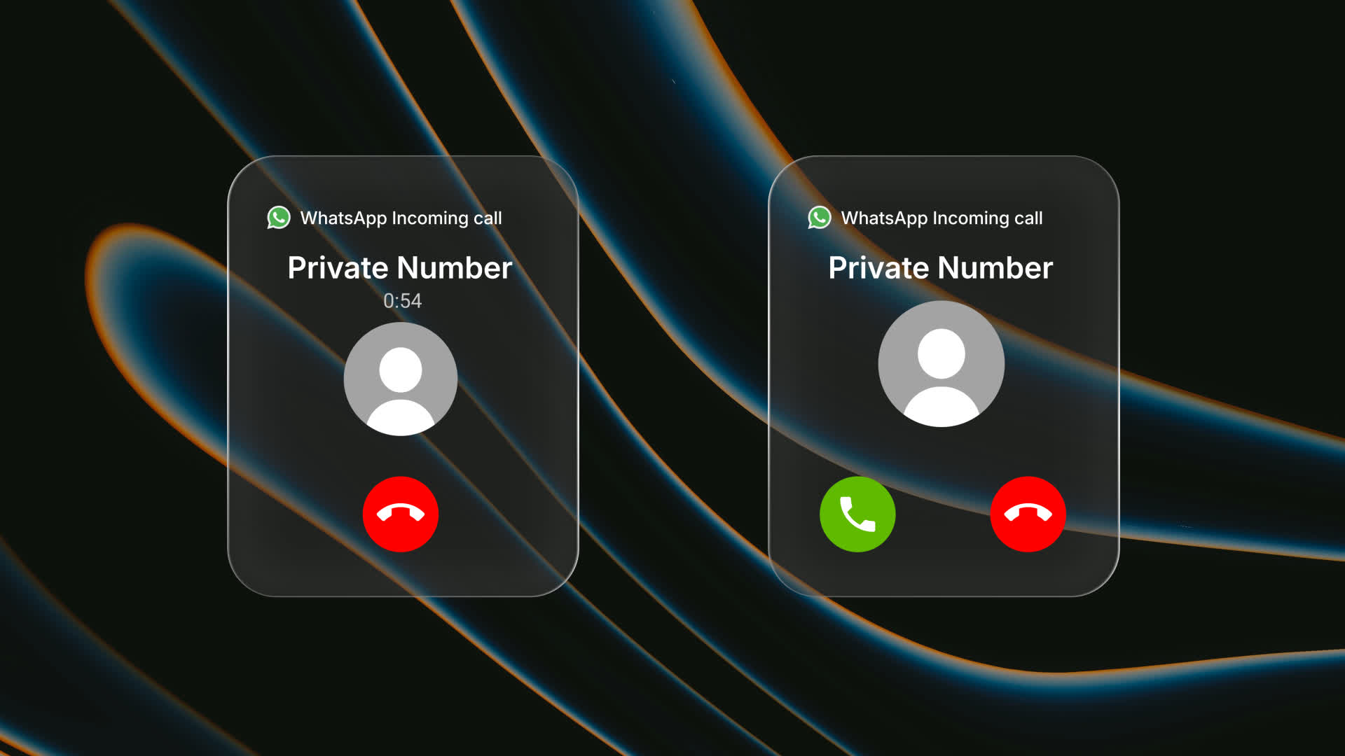 WhatsApp Incoming Call Notification UI Liquid Glass