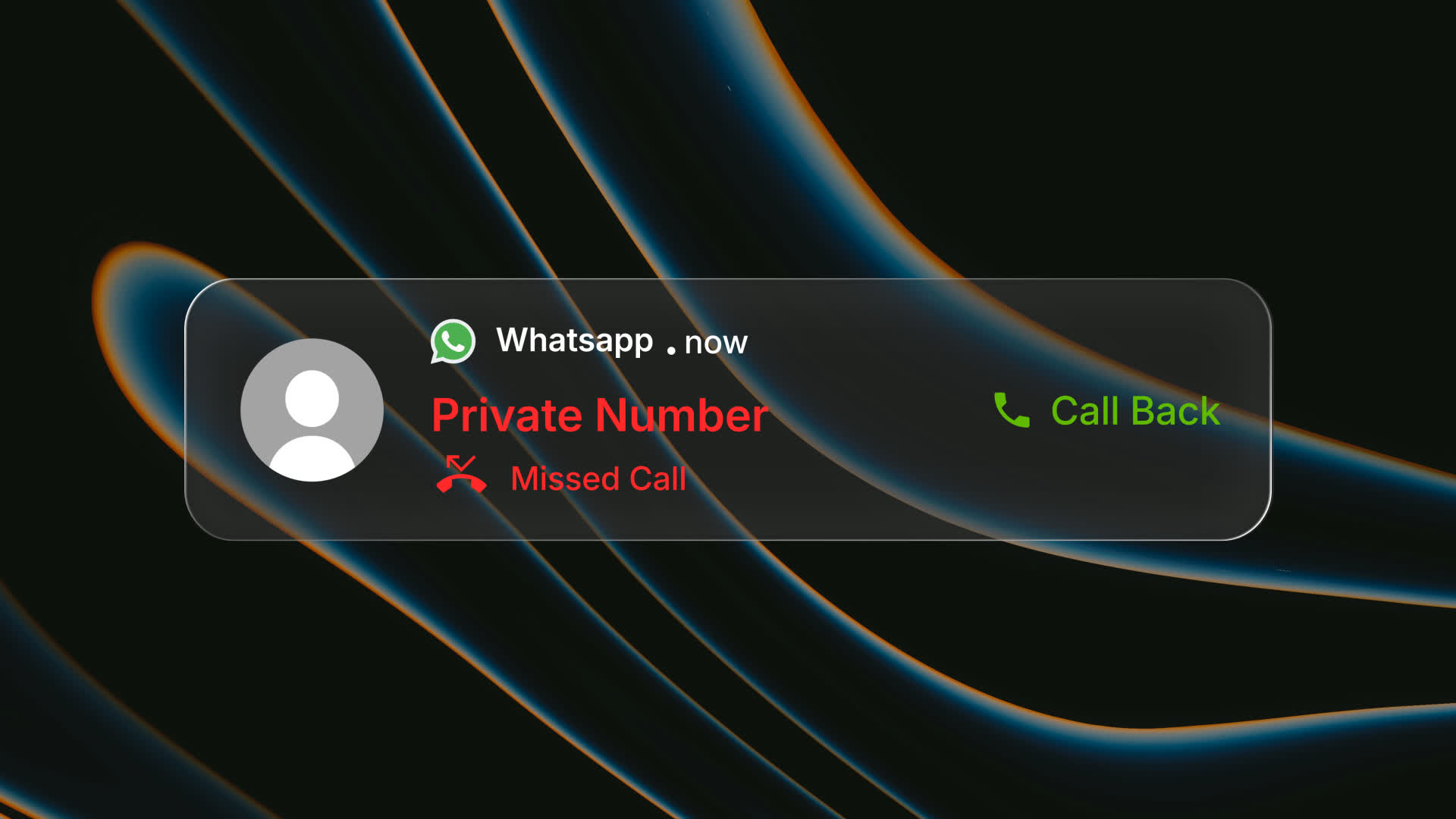 WhatsApp Missed Call Popup UI