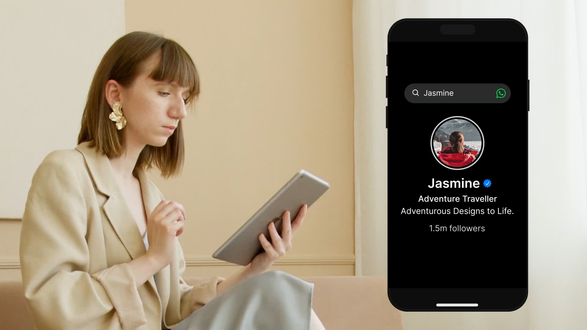WhatsApp Mobile Screen Search And Result Animation