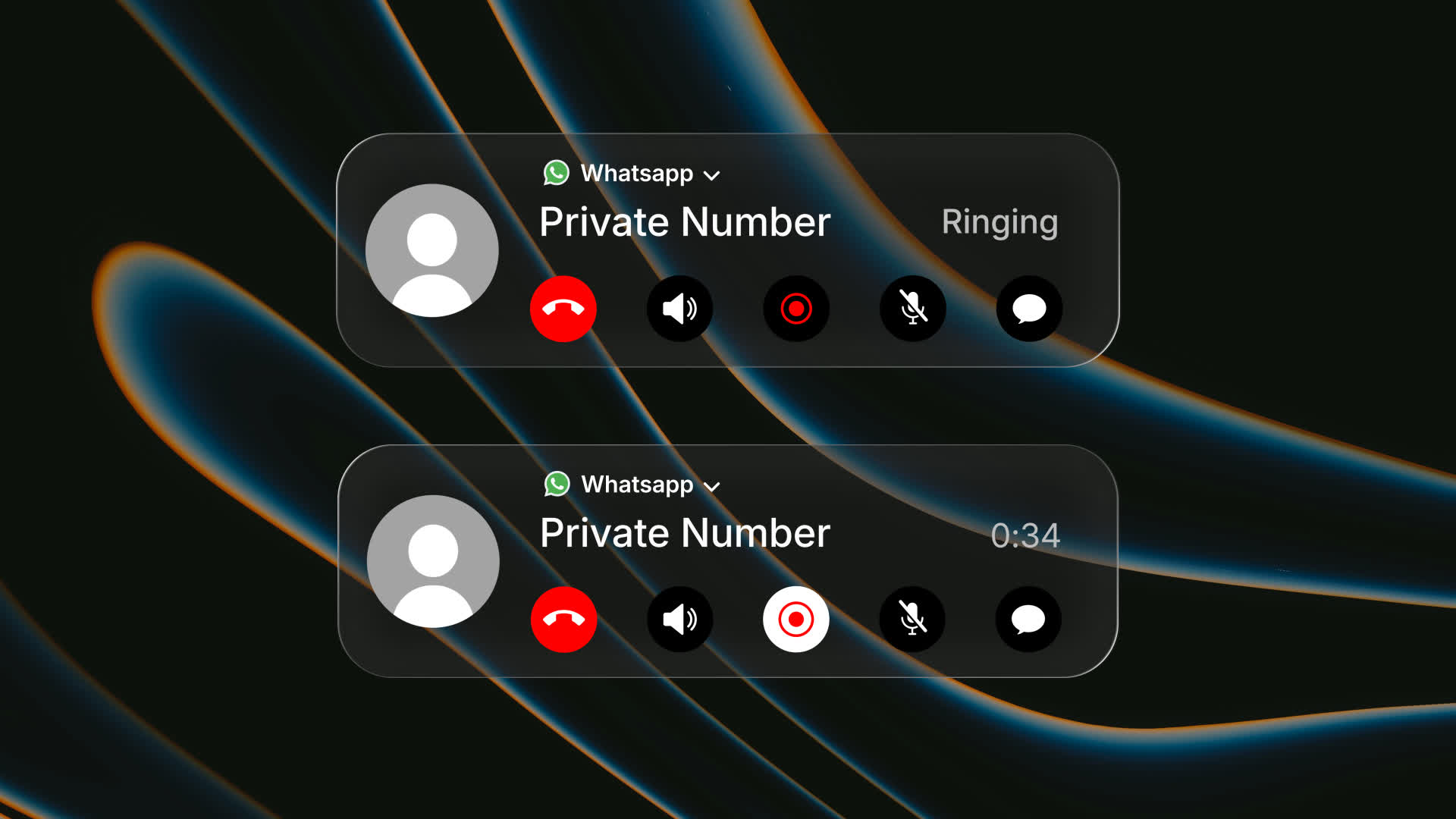 Whatsapp Call Notification Popup UI