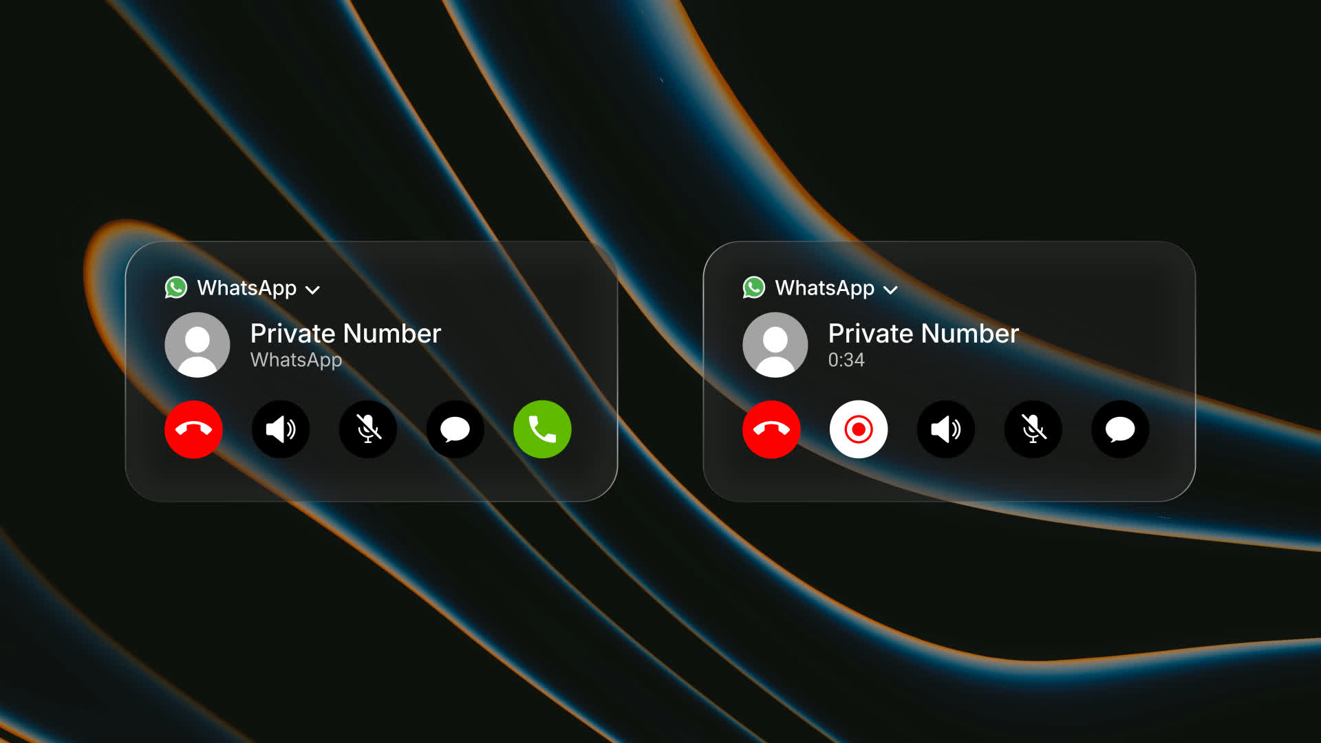 Whatsapp Incoming Call Popup UI