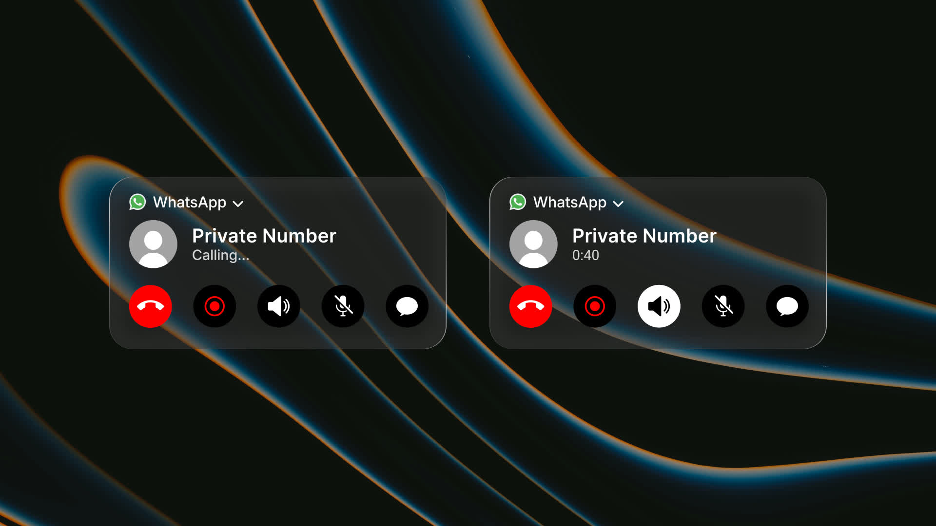 Whatsapp Outgoing Calling Popup UI