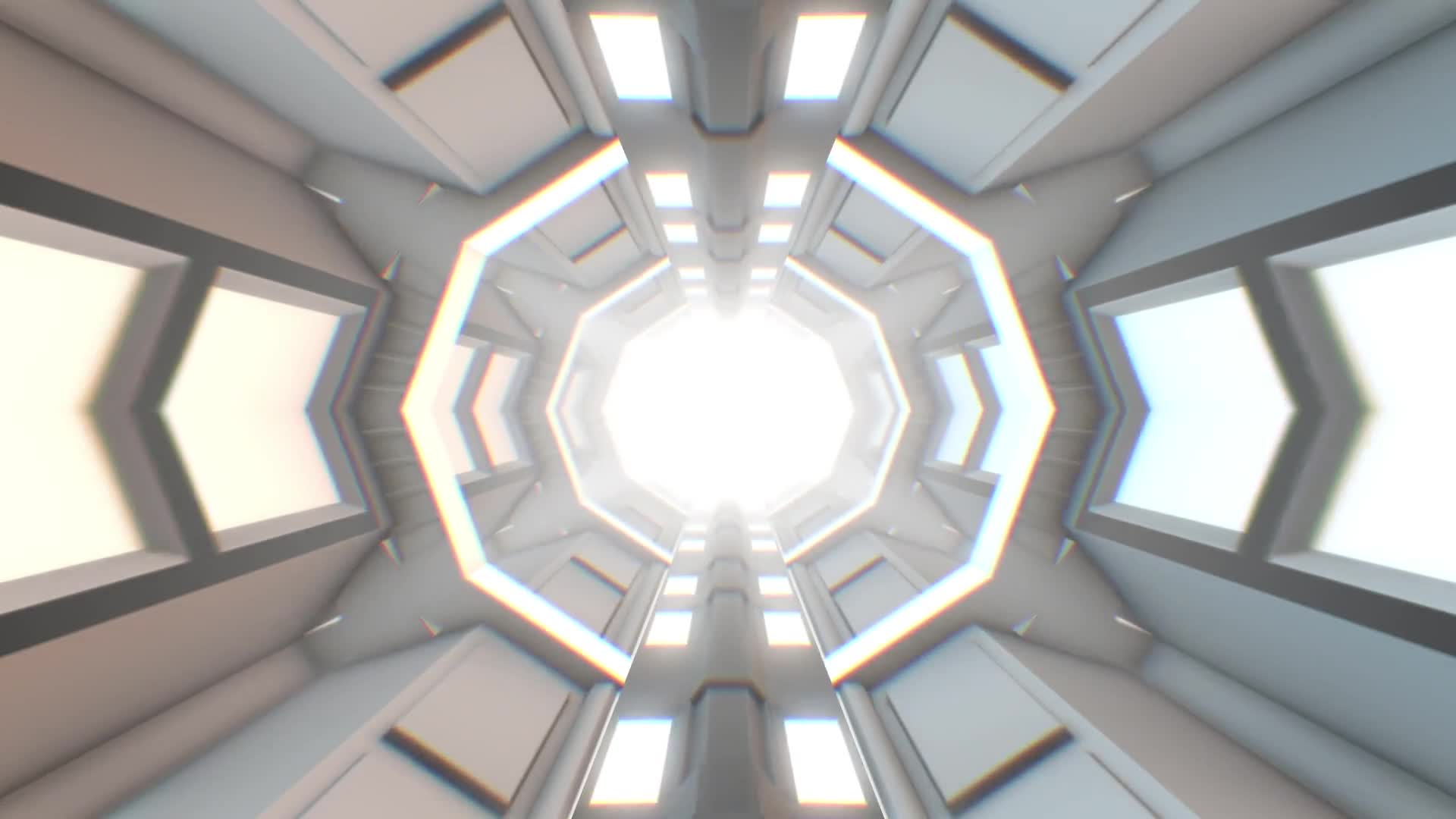 White Futuristic Infinite Hallway