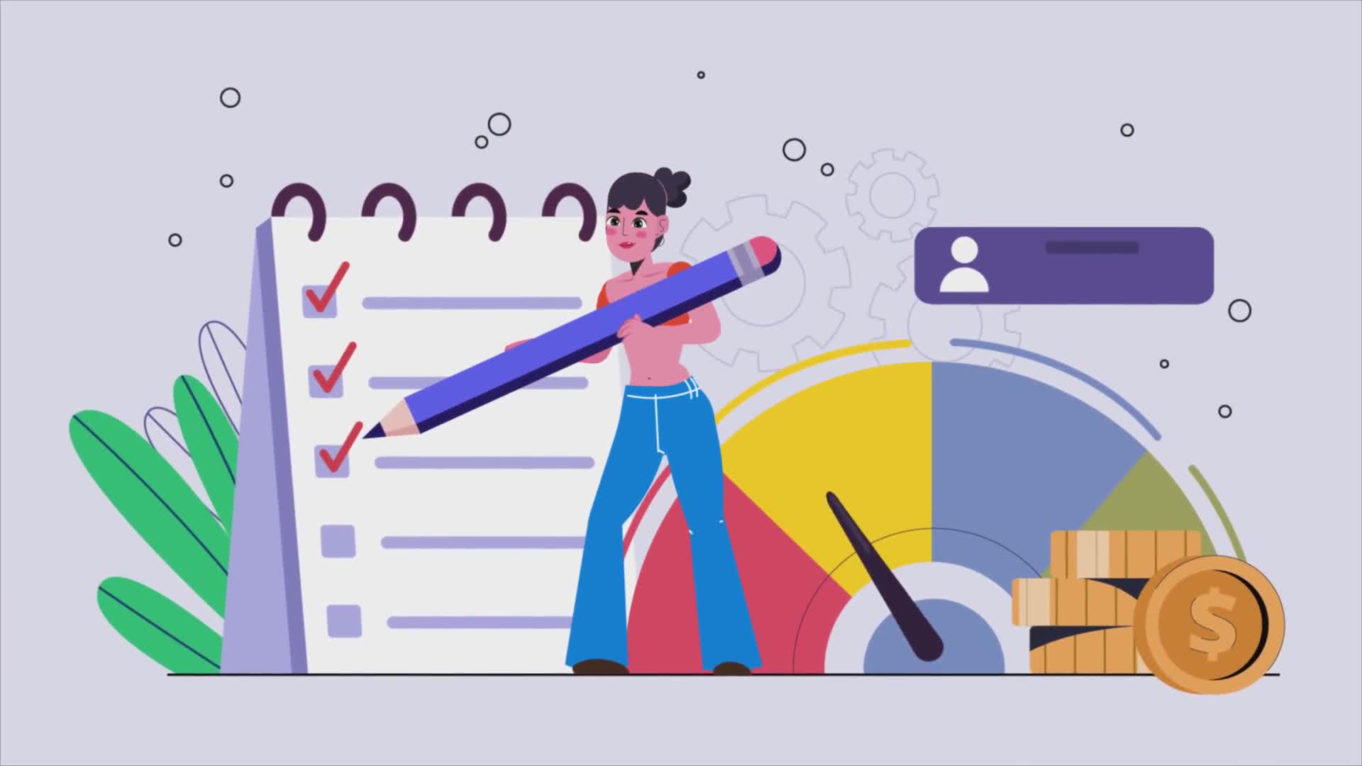 Woman Checking Off A Daily Financial To-Do List