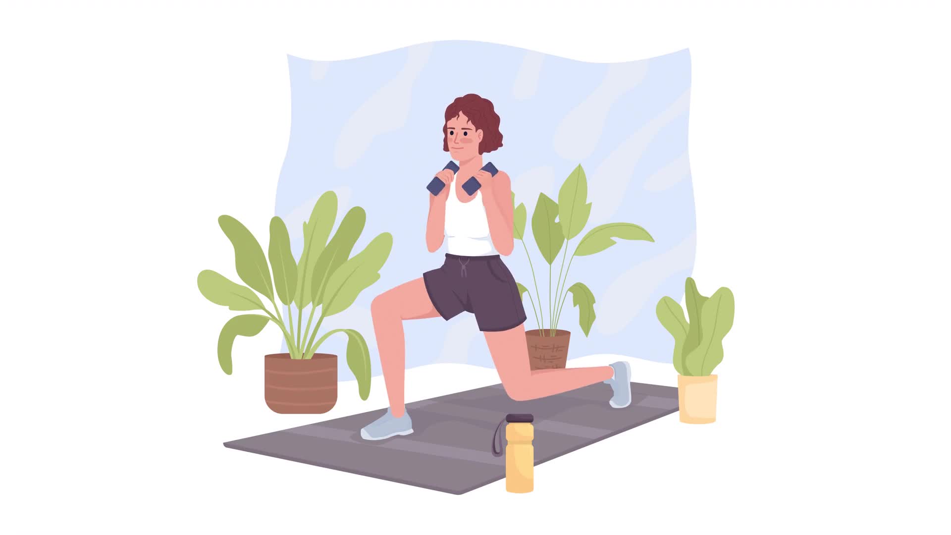 Woman Doing Dynamic Lunges