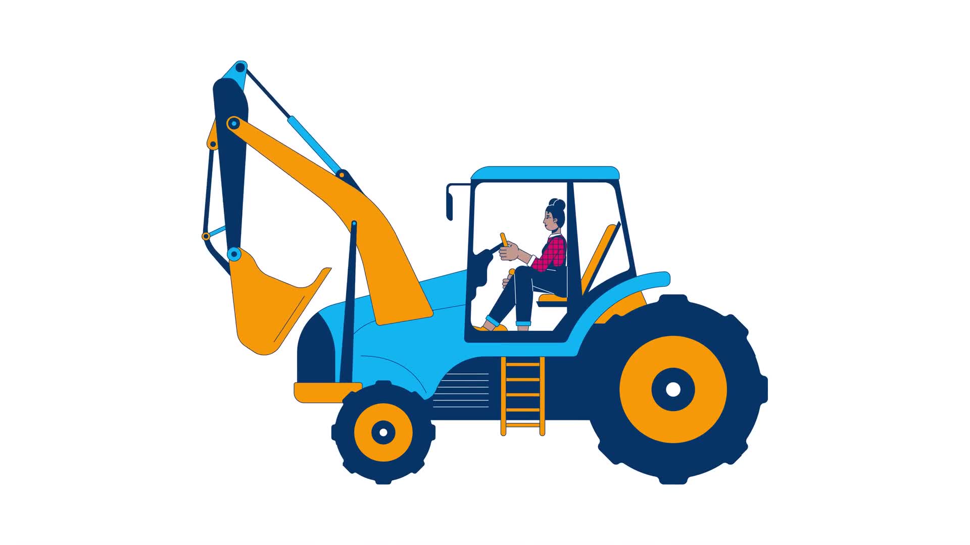 Woman Driving Excavator