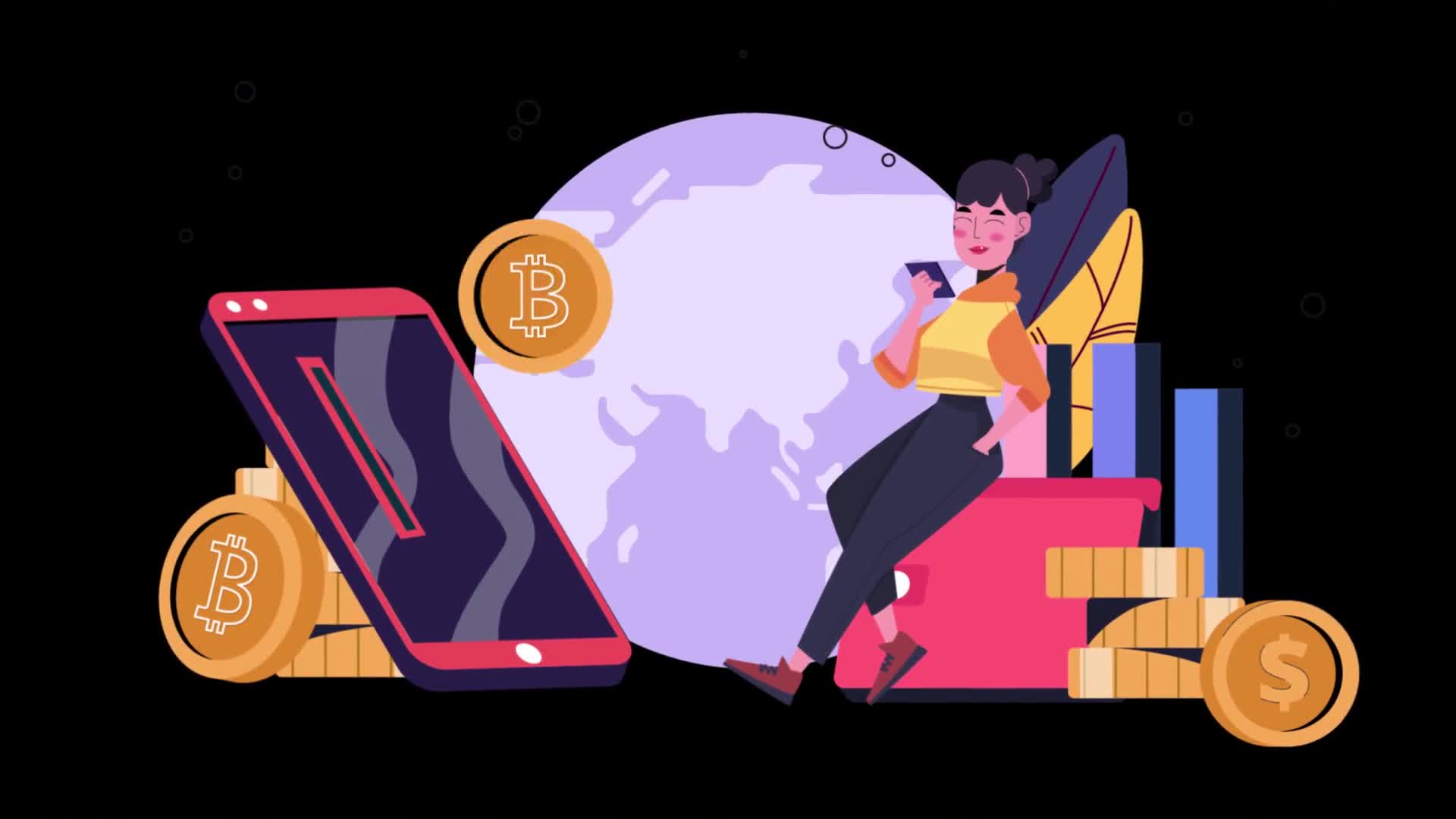 Woman Earning Money Through Cryptocurrency Trading On Alpha