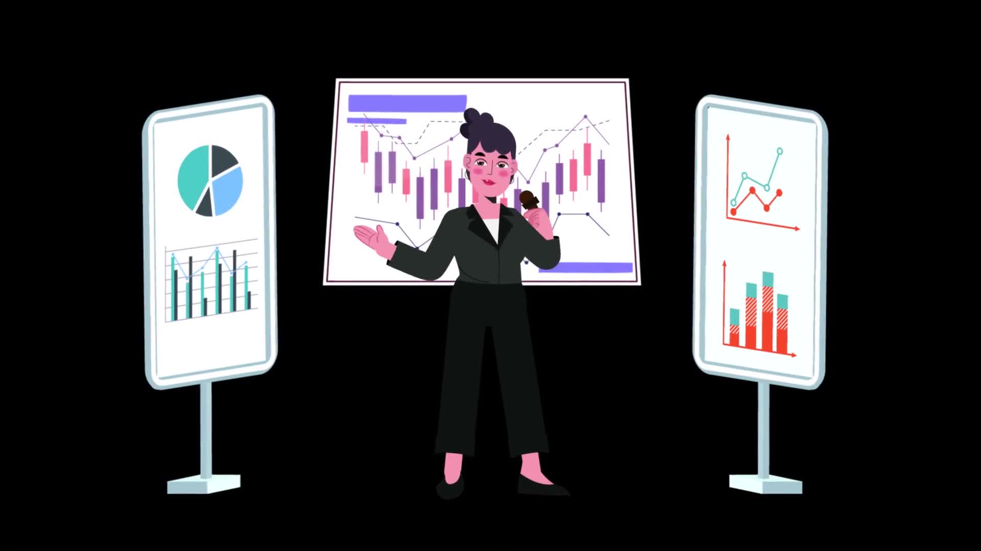 Woman Explaining Business On Alpha