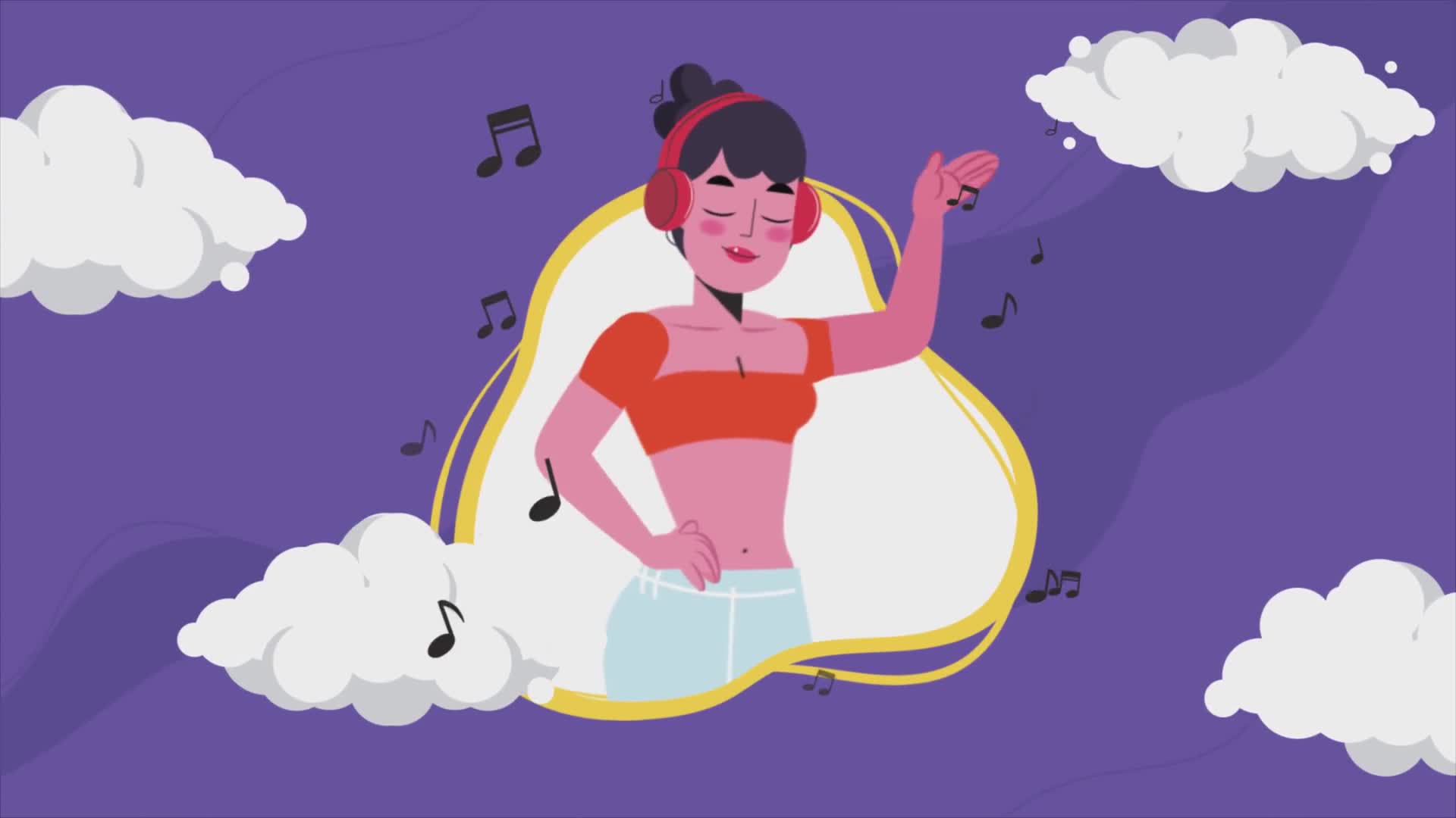 Woman Listening to Music and Enjoying