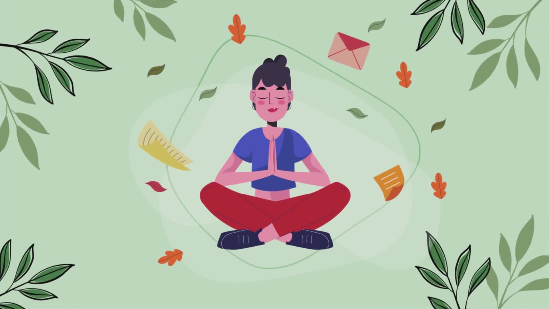 Woman Meditating And Relaxing
