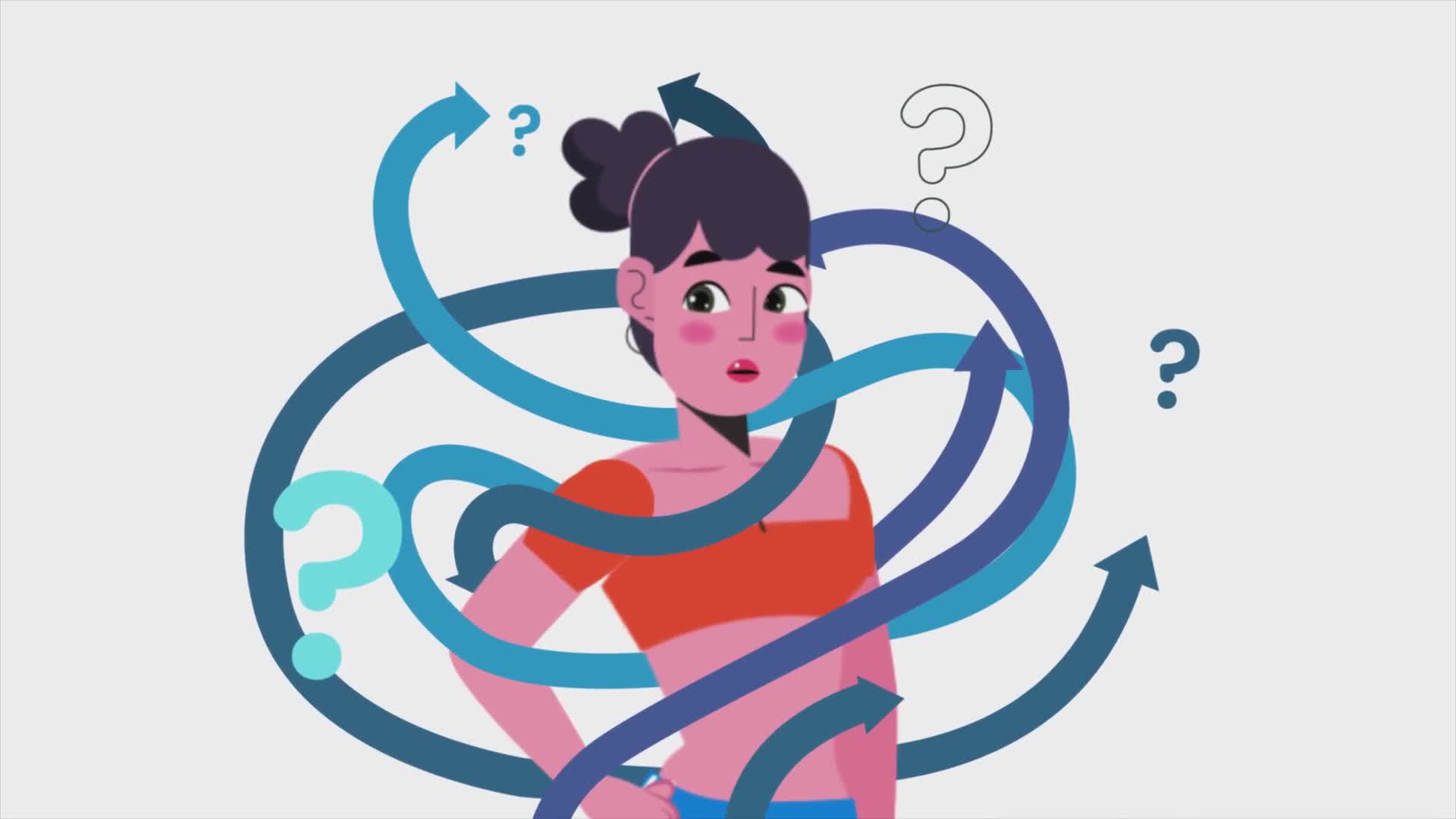 Woman Overwhelmed With Multiple Questions