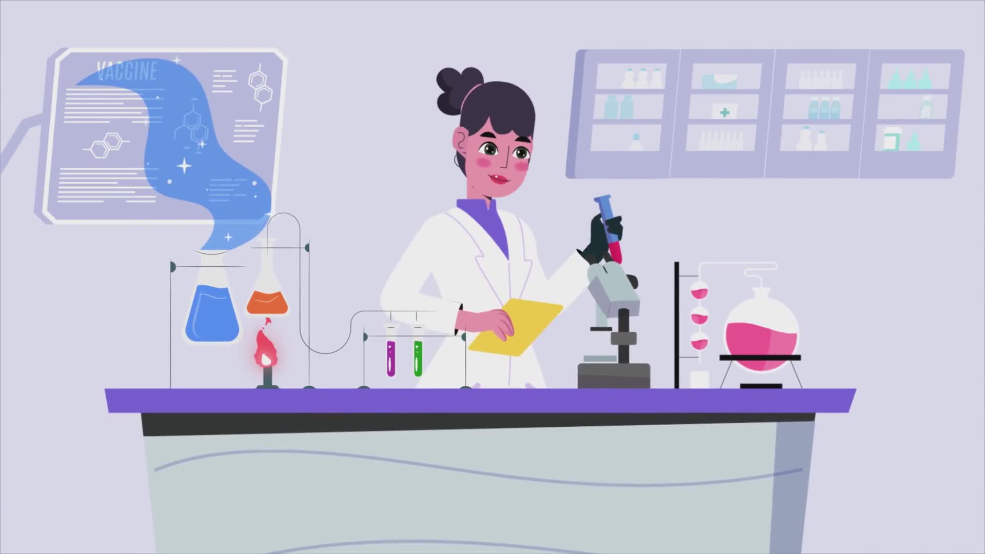 Woman Scientist Working in Laboratory