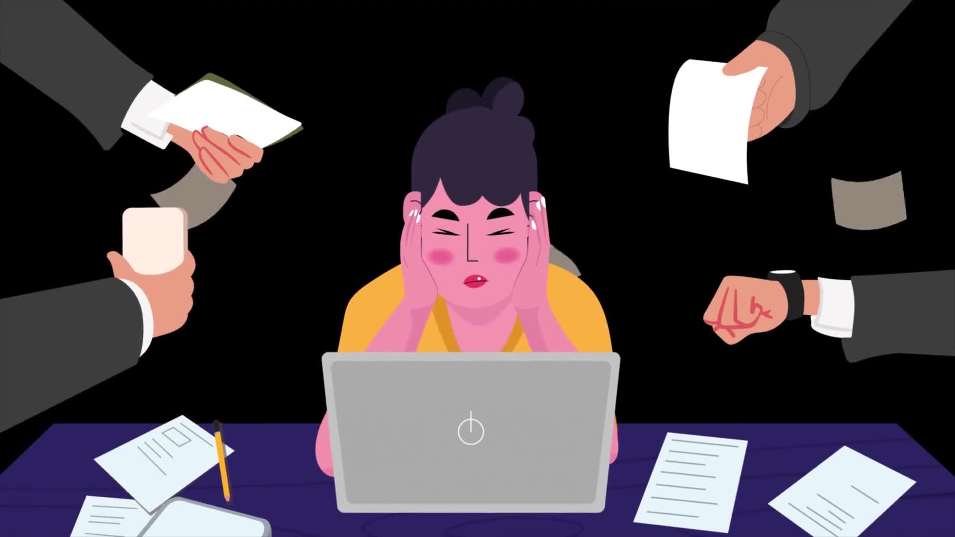 Woman Stressed Out from Work Pressure On Alpha