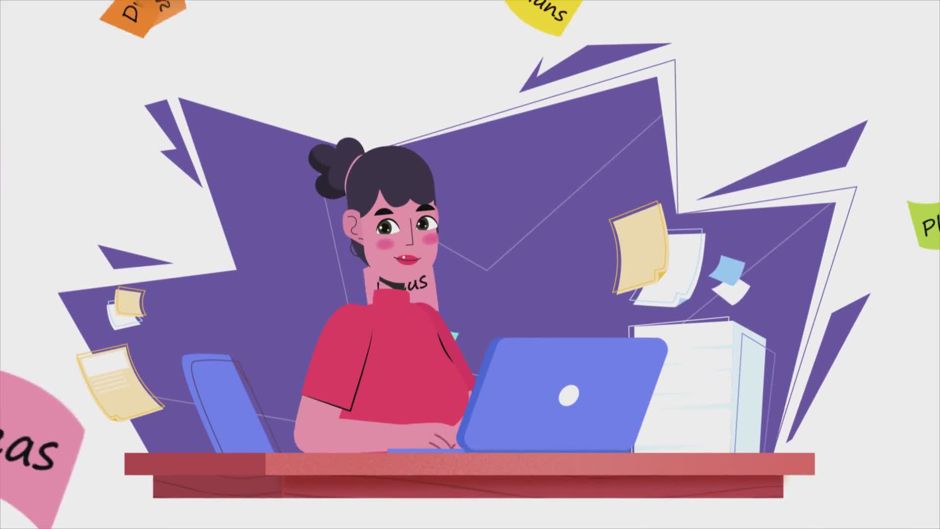 Woman Working on Laptop Planning for Success