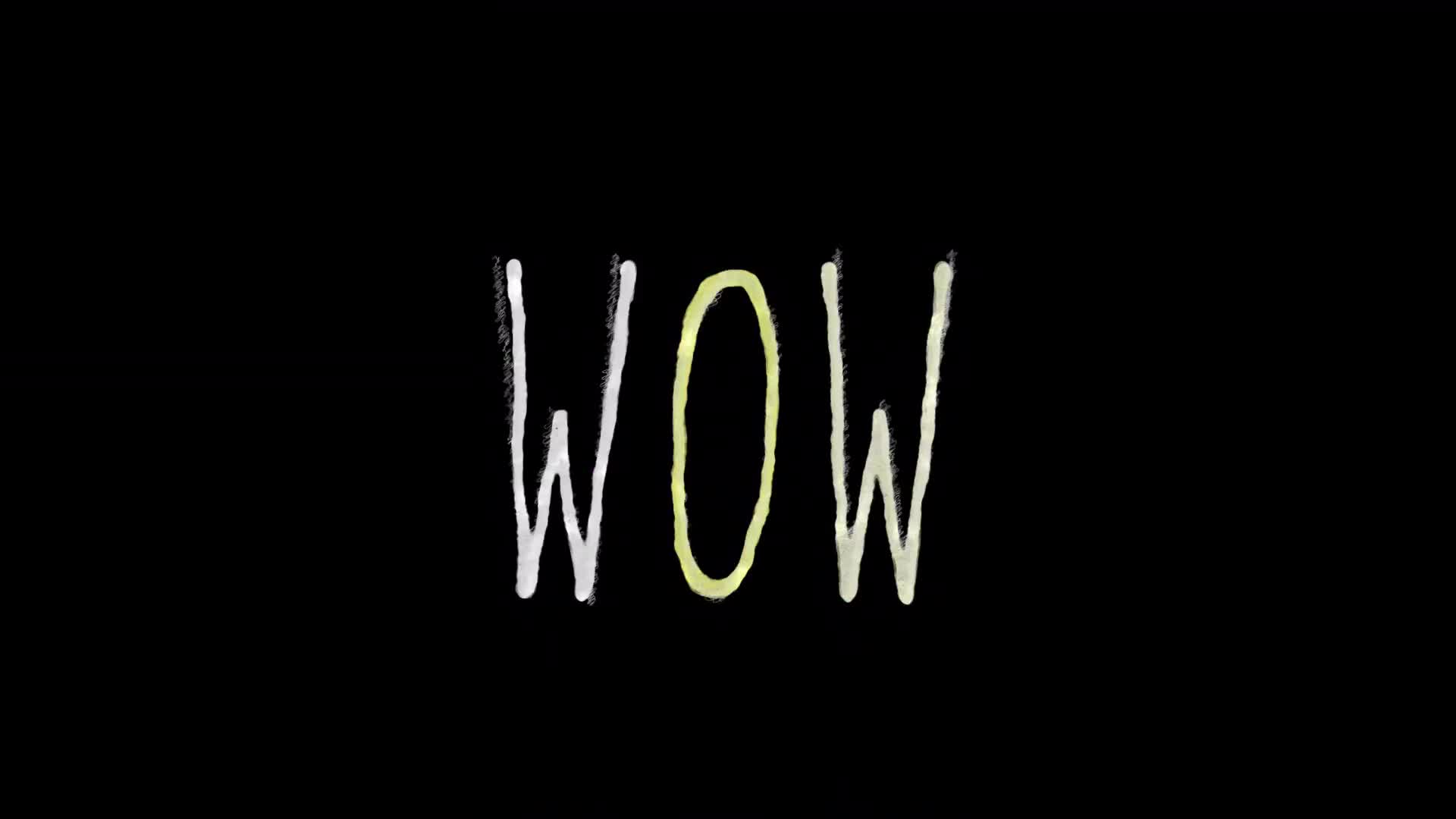 Wow Cartoon Title on Alpha