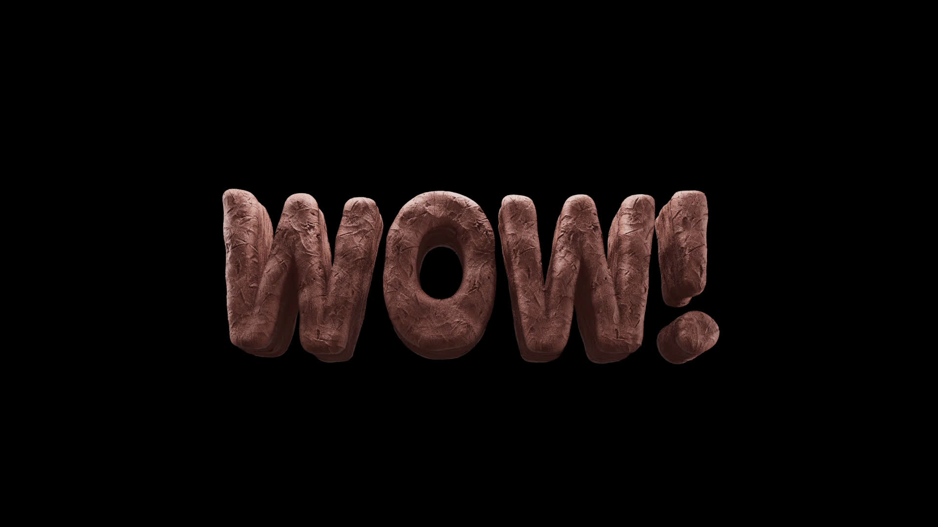 Wow Clay 3D Title on Alpha