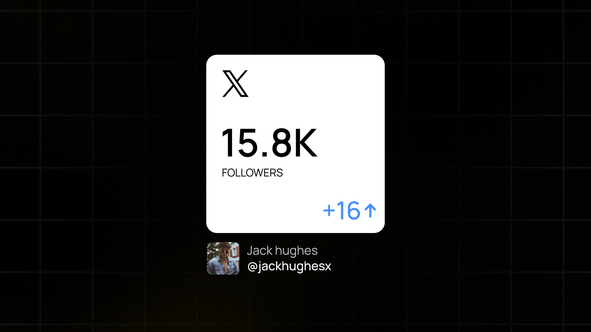 X Followers Count Card Animation