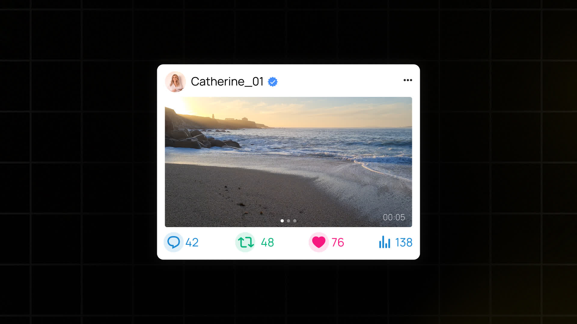 X Video Post Counter Frame Animation