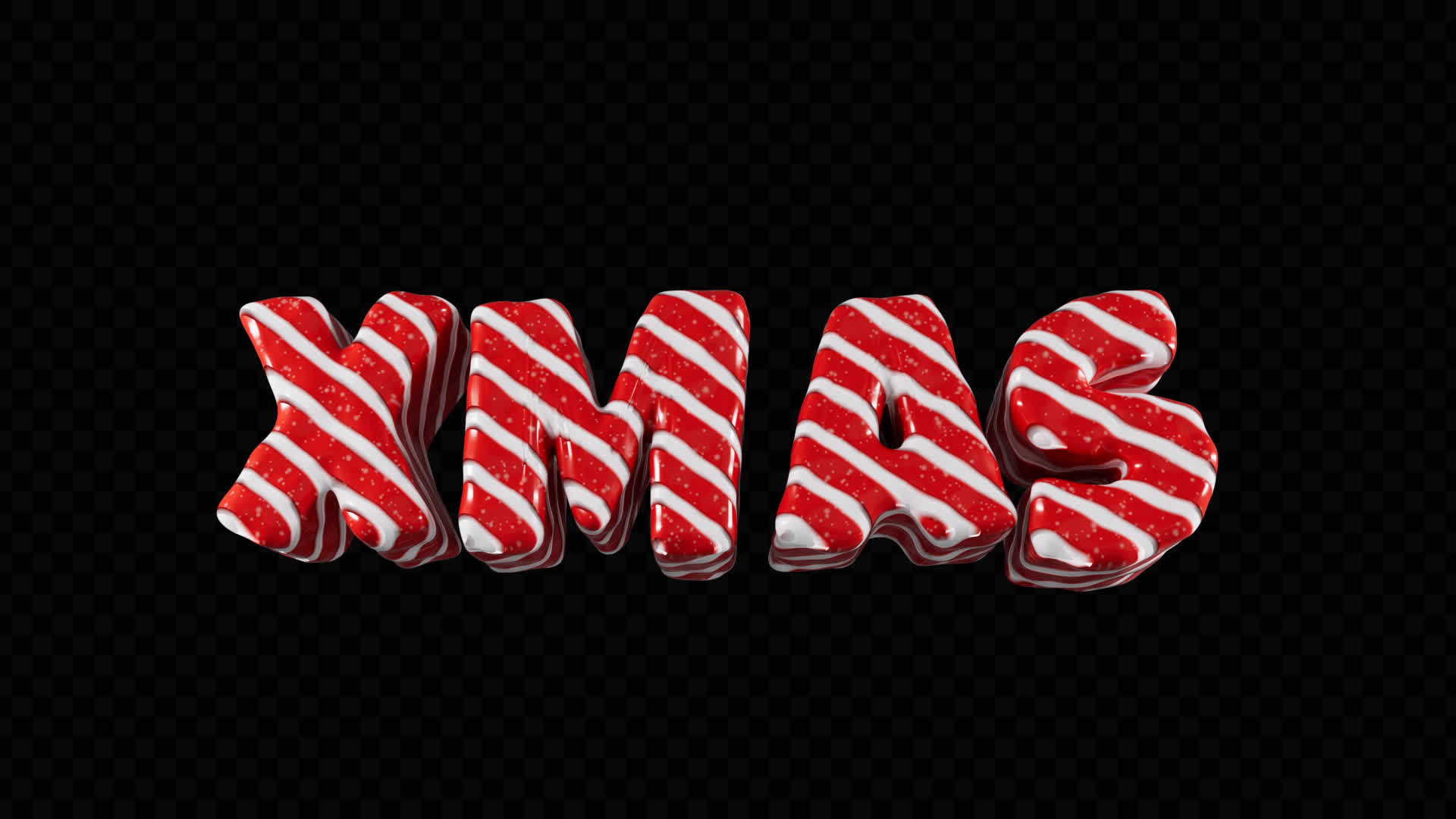 Xmas Candy 3D Title on Alpha